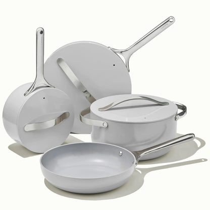 Carawayhome Nonstick Ceramic Cookware Set Pots Pans Lids and Kitchen Storage Non Toxic PTFE & PFOA Free Oven Safe