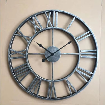 Modern Home Decor Oversized Centurian Roman Numeral Style Large Decorative Wall Clock Analog Metal round Clock